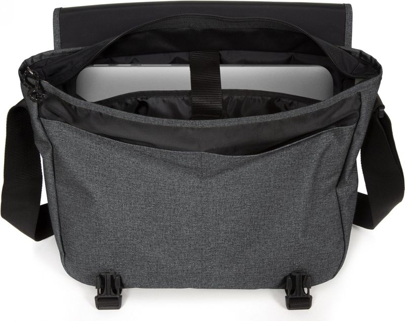 Eastpak - Delegate - Schoudertas - Zwart - Kunststof - Met Ritssluiting