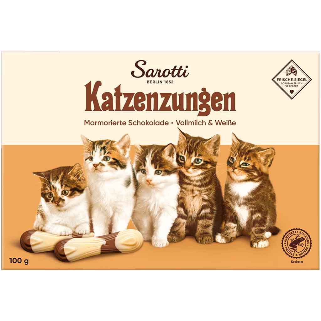 Sarotti Katzenzungen marmoriert 100g MHD:25.9.25