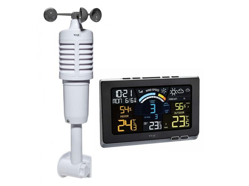 TFA Dostmann Wetterstation Spring Breeze Funk-Wetterstation mit Sender und Windmesser