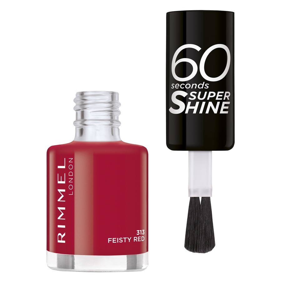 Rimmel London 60 Seconds Super Shine 313 Feisty Red 8ml