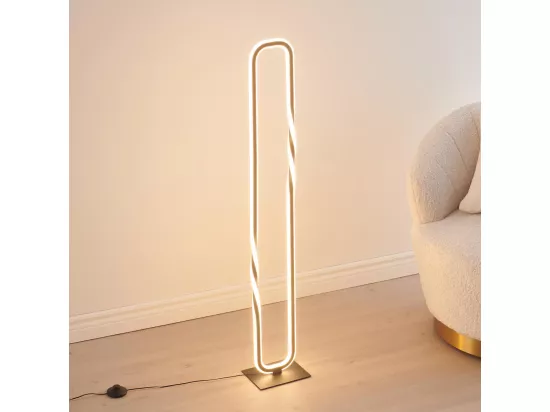 Lampadaire design rectangle noir LED dimmable - Powell