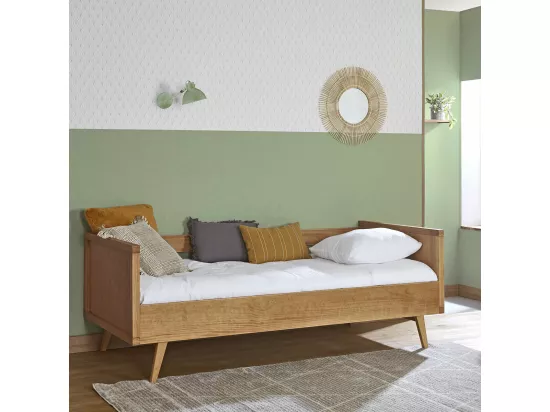 Lit banquette 90x190 cm bois massif bois MARLEY