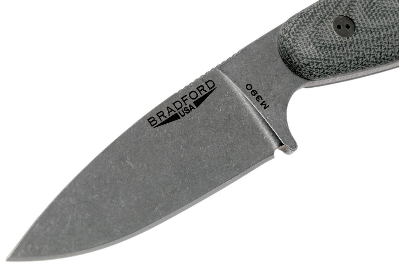Bradford Guardian 3.5, 3D Black Micarta Guardian 3.5 M390, Full Height Stonewashed 35FH-101