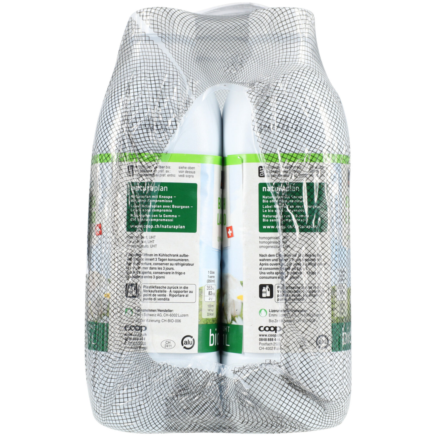 Naturaplan Bio Magermilch 0,1% Milchfett UHT 6x1l