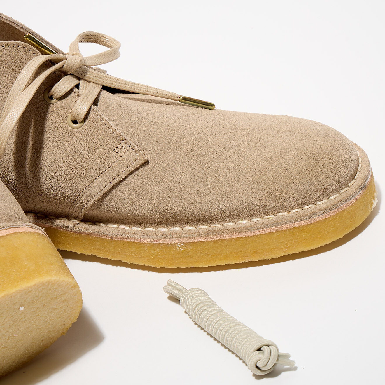 Clarks Originals Desert boots en Velours de Cuir sable