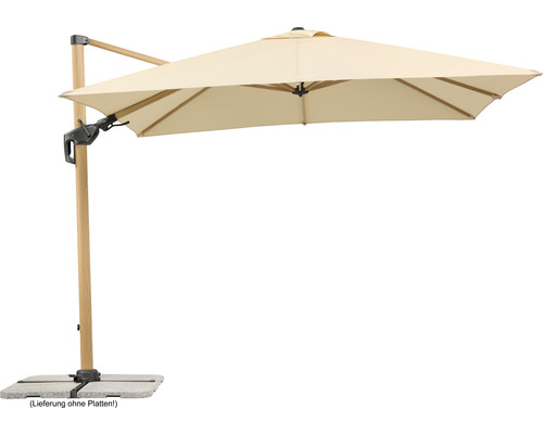 Schneider Rhodos Twist Woody parasol, 300 x 300 cm, naturel