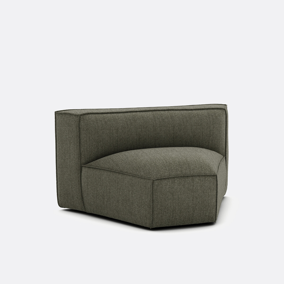 LA REDOUTE INTERIEURS<br>Canto aberto modular, tecido texturizado, Seven