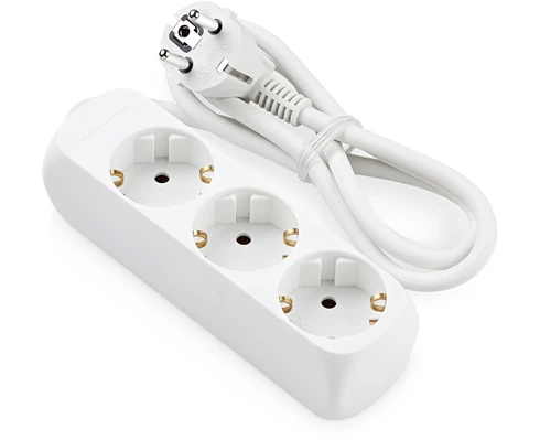 ON Extension lead 3-way socket grounded, 1m