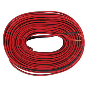 Q-Link luidsprekersnoer 2x0.75mm 25 meter rood/zwart