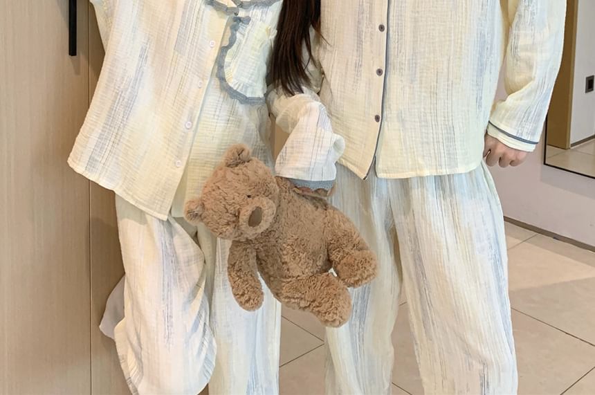 Sadelle - Pyjamaset met bijpassende ruches en bijpassende details voor koppels