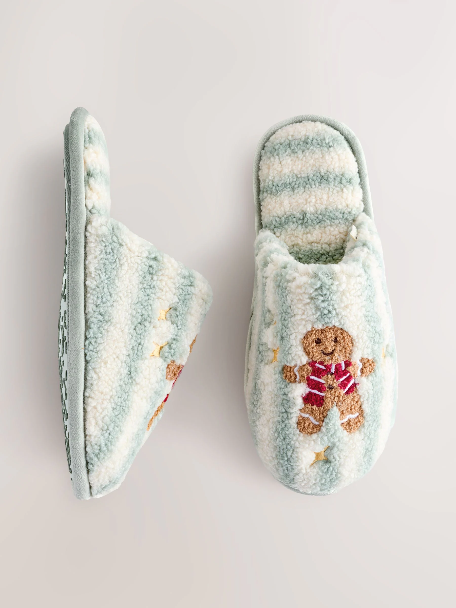 Blauw peperkoek - Mule Borg Pantoffels
