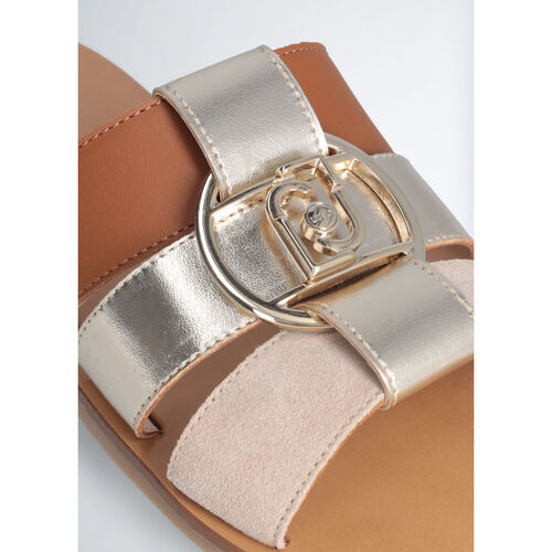 Liu Jo - Chanclas planas con logotipo Marrón