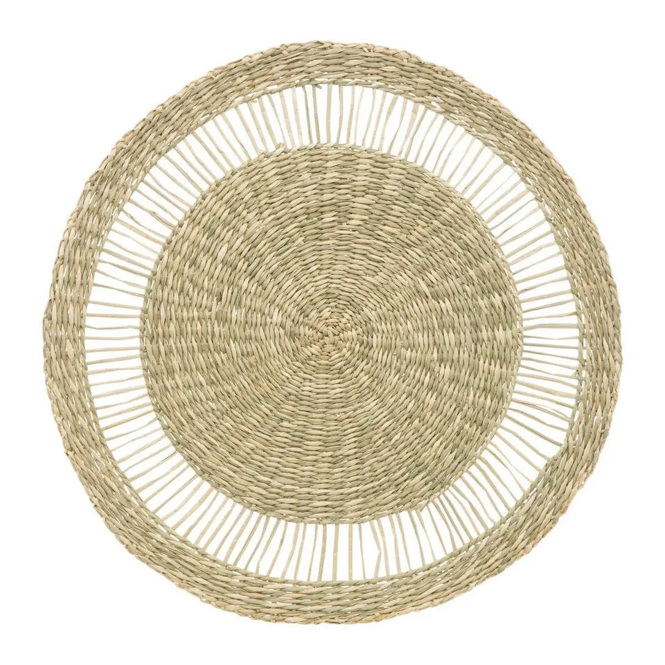 Secret de Gourmet Placemat - zeegras naturel - rond - 38 cm