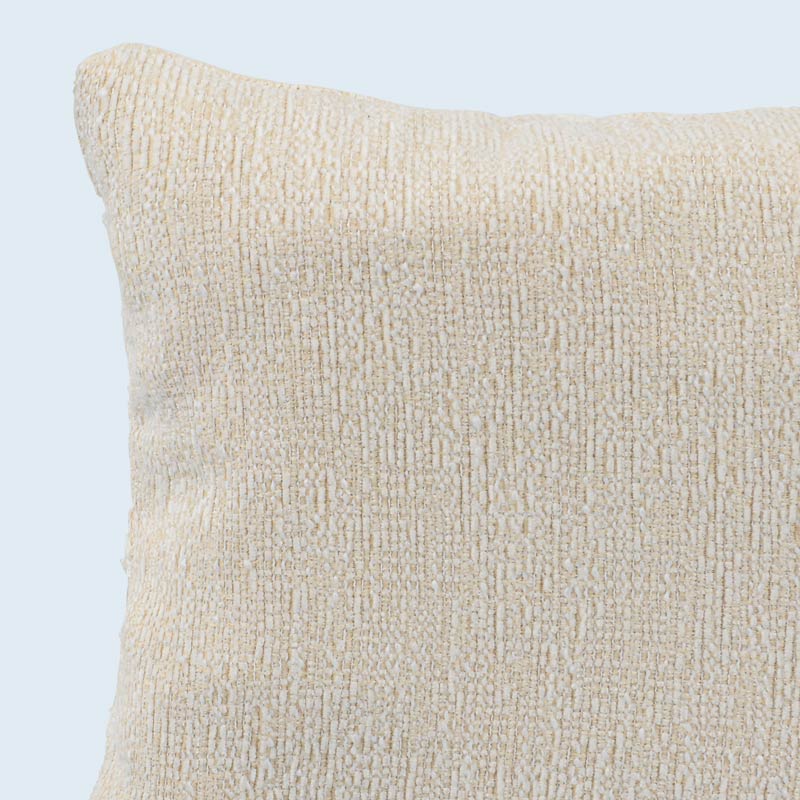 Coussin rectangulaire chenille écru