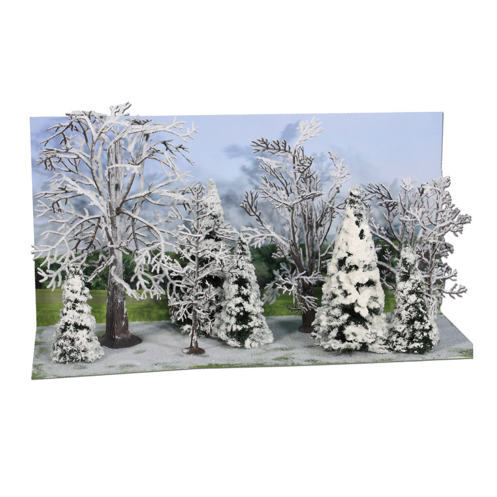 Heki - 10 Arbres et Sapins Enneigés