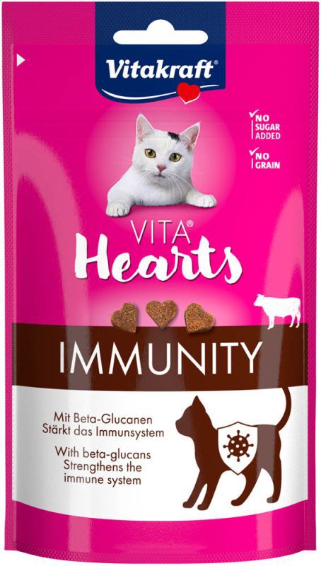 Vitakraft Vita Hearts Immuniteit - Kattensnack - 40 Gram - rund