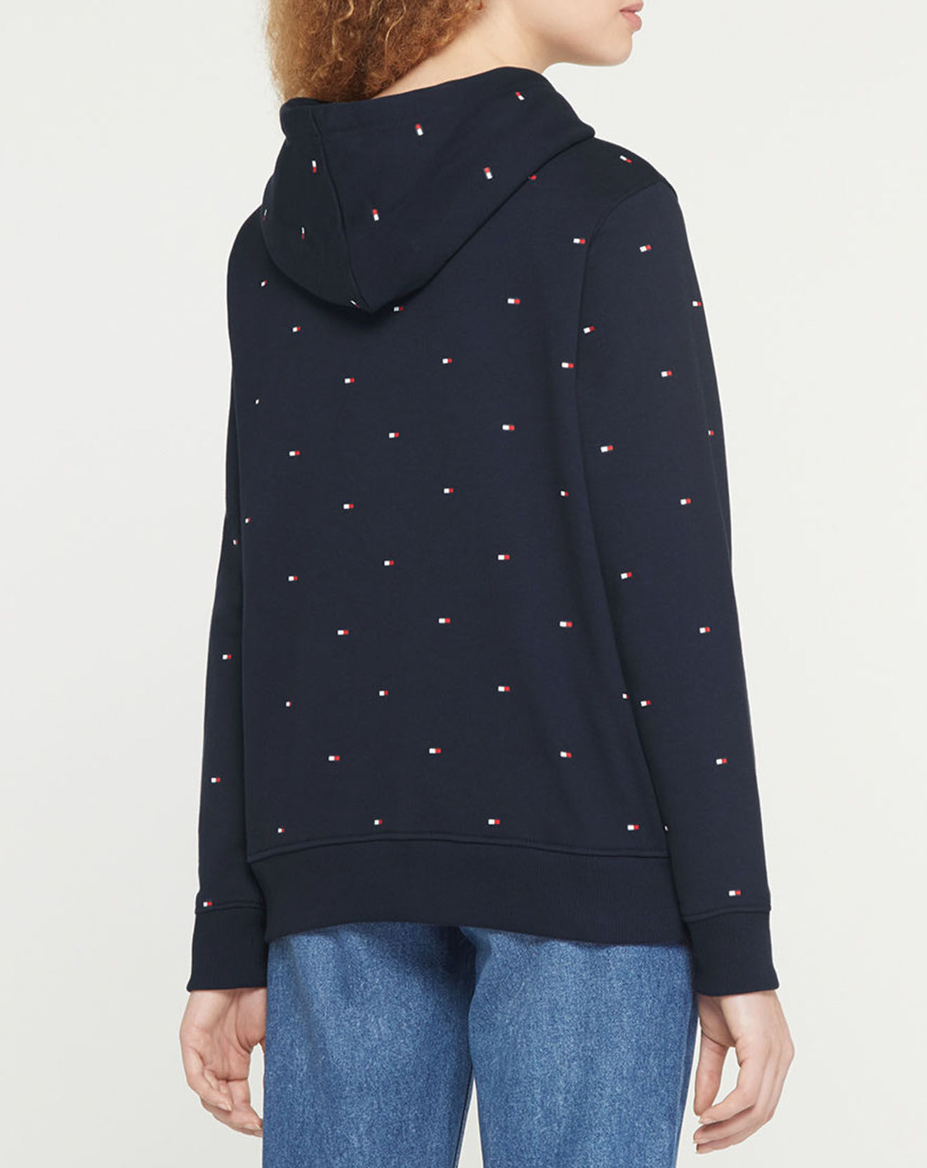 Tommy Hilfiger Sweat 100% Coton Bio Embroidery Flag bleu marine