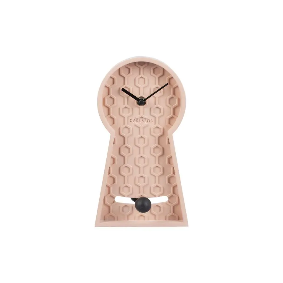 Tafelklok Pendulum - Roze - 25x14x25cm