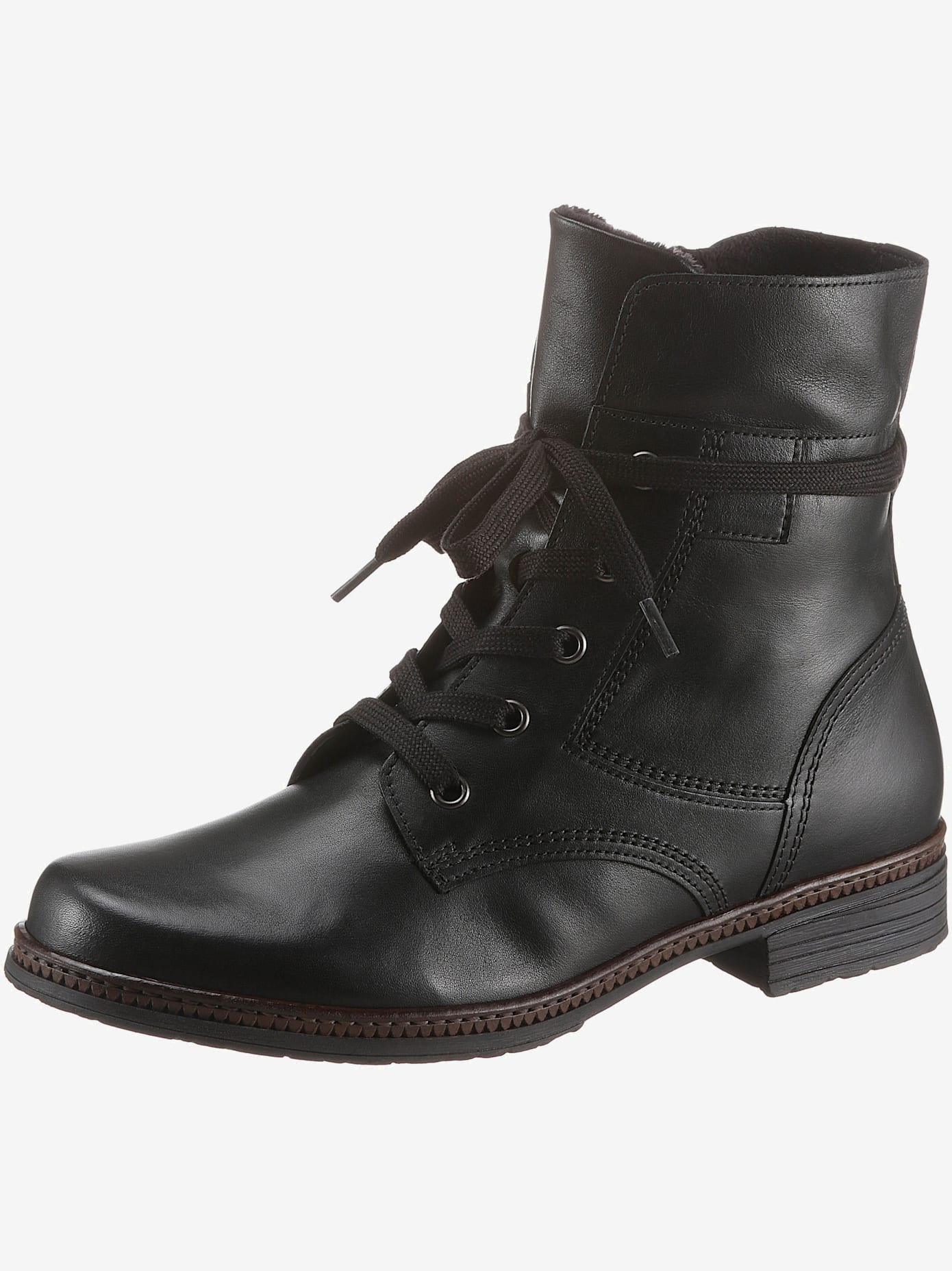 Bottines à lacets avec laçage raffiné