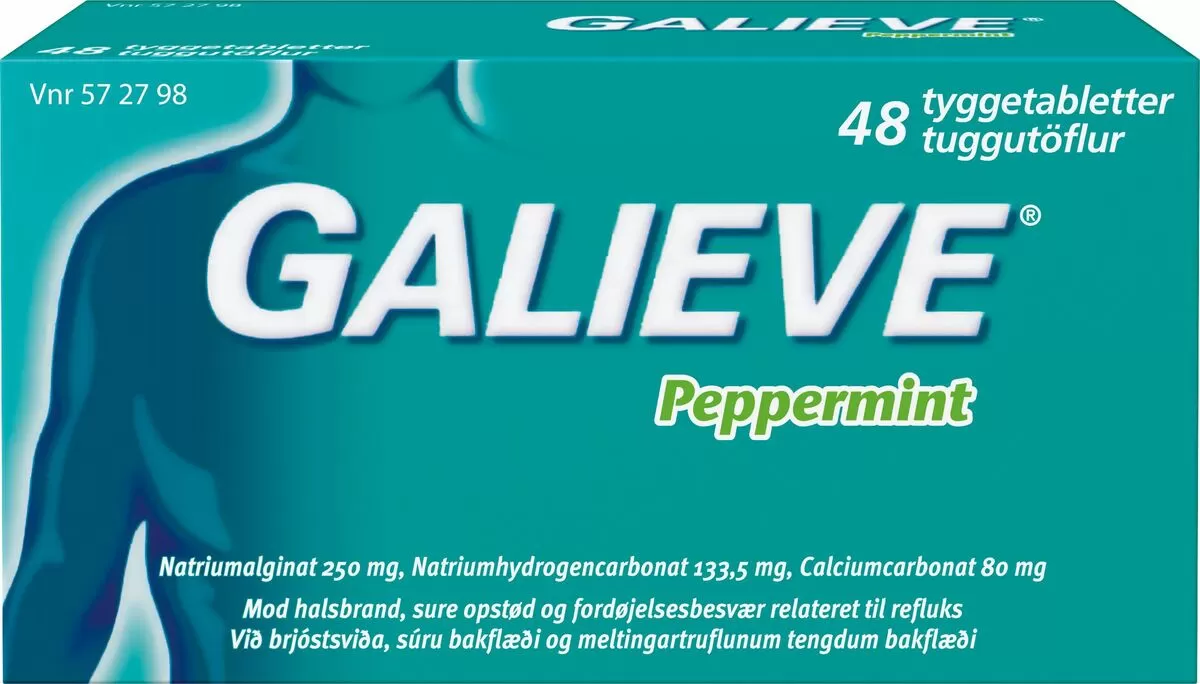 Galieve Peppermint tyggetabletter - 48 stk