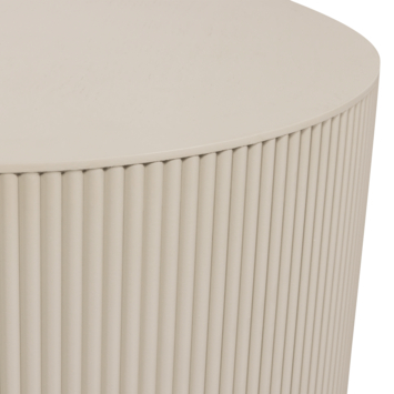 WOOOD bijzettafel Sanne beige antique hout plaatmateriaal ø 60 cm