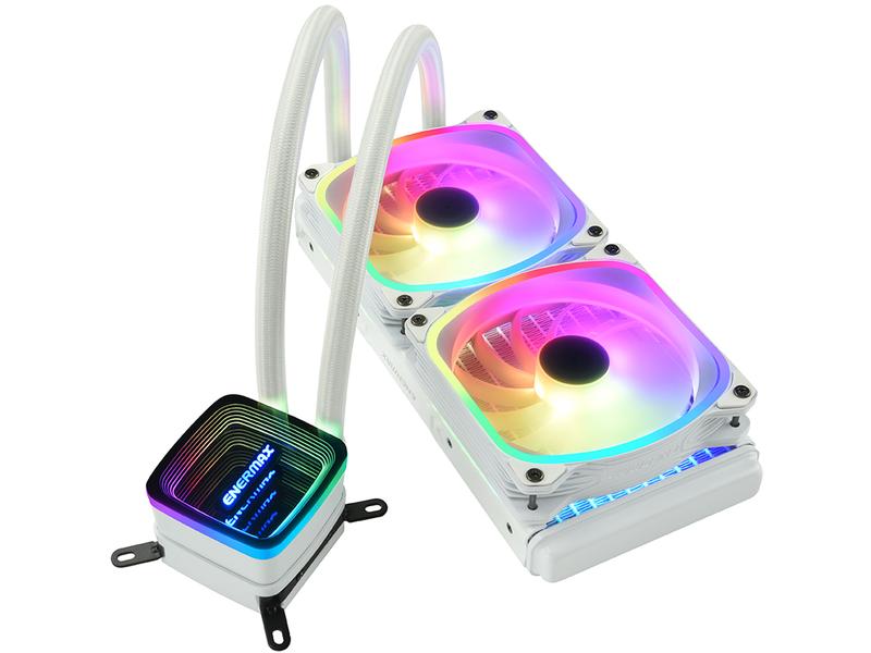 Enermax Wasserkühlung AquaFusion ADV 240 Weiss Adressierbarer RGB-Flüssigkeitskühler für Intel und AMD CPUs
