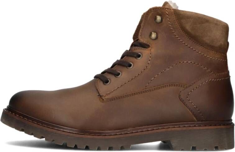 MAZZELTOV Veterboots Heren 780055 Maat: 43 Materiaal: Leer Kleur: Cognac