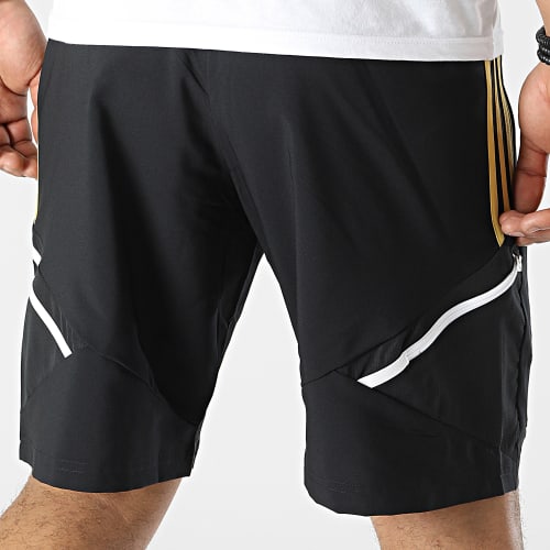Short Jogging A Bandes Juventus H56708 Noir