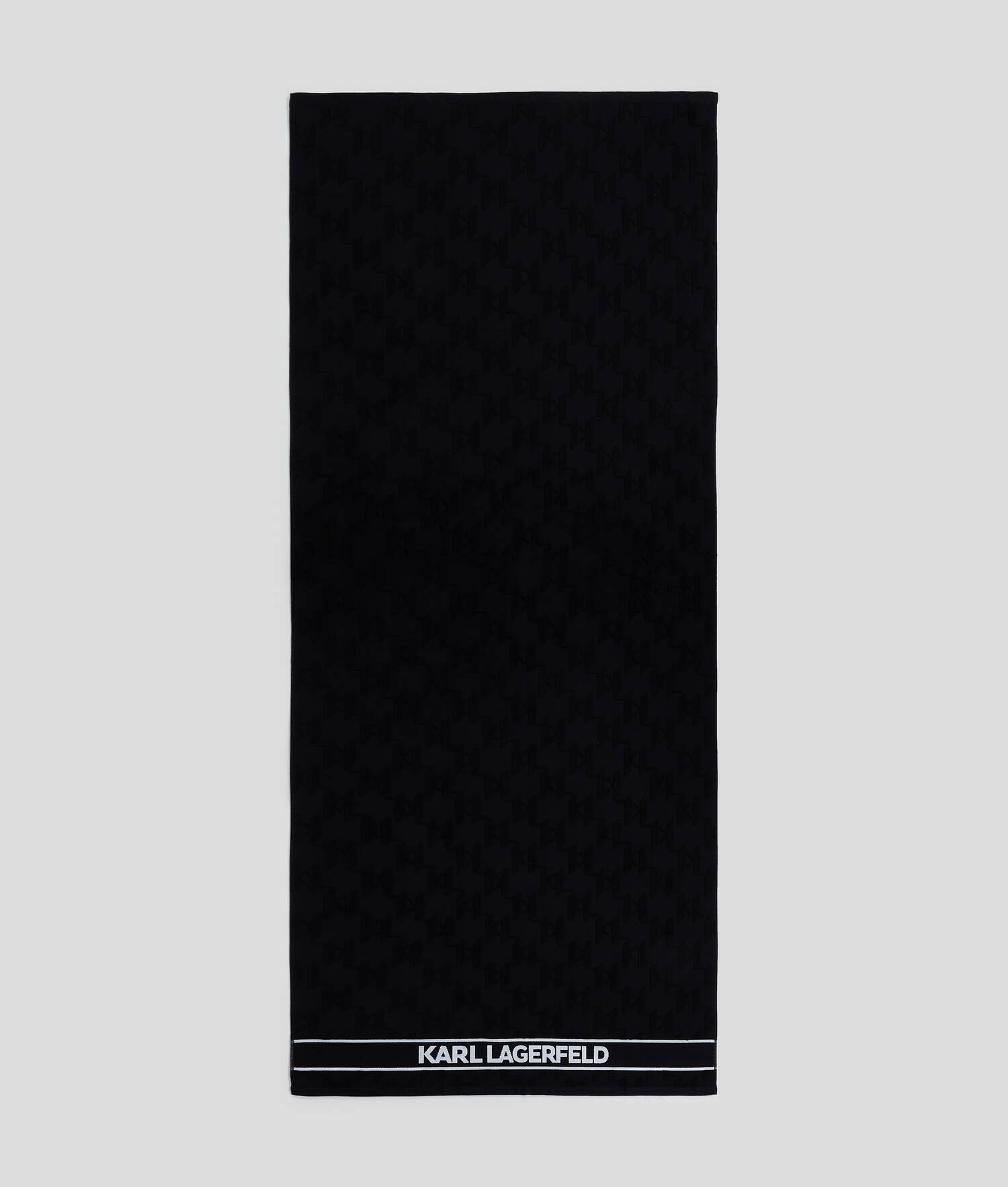 SERVIETTE DE PLAGE AVEC LOGO KARL - Noir