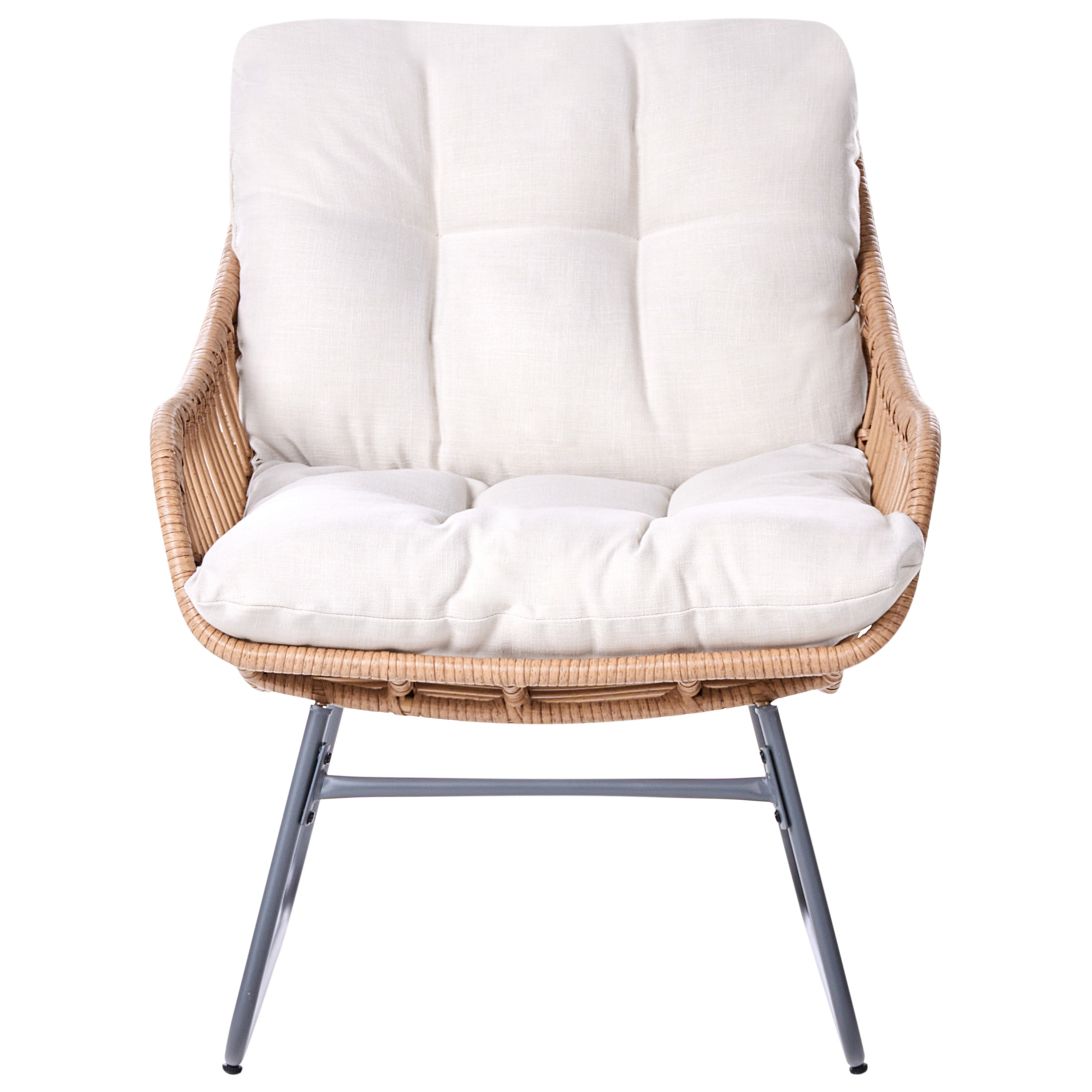 Beliani - MESTRE - Tuinstoel  - Lichtbeige - PE rotan