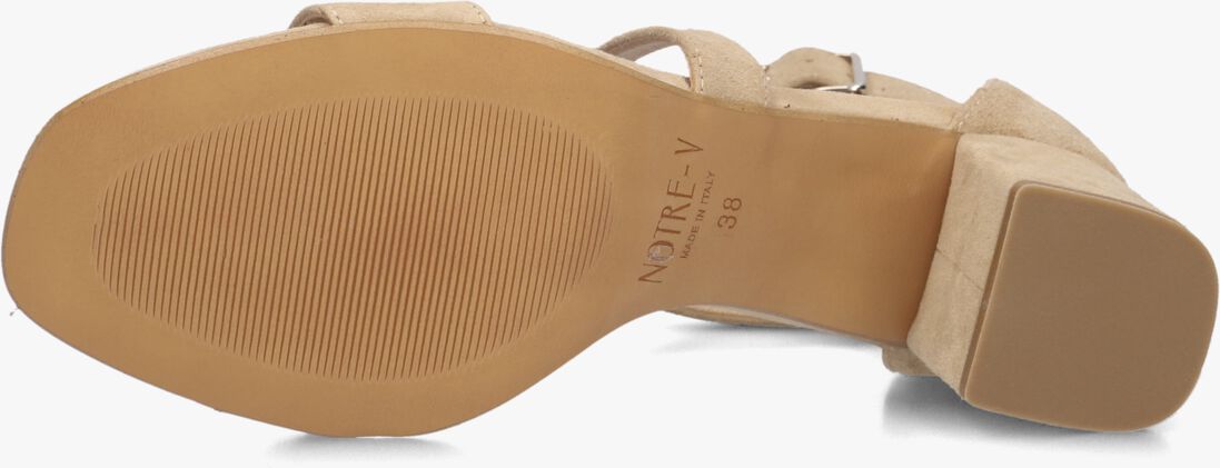 beige notre-v sandalen met hak 16036