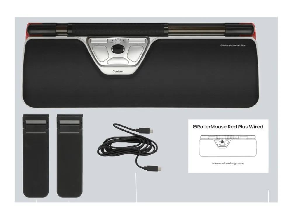 Contour RollerMouse Red Plus - Mus - ergonomisk - 7 knapper - kablet USB
