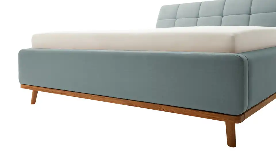 Polsterbettgestell Blau 160 cm