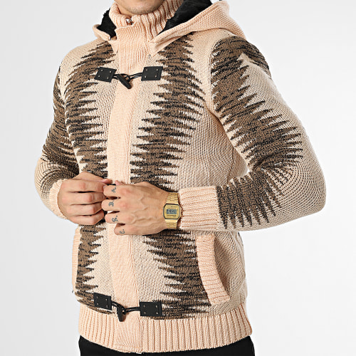 Gilet Zippé Capuche 3003 Beige