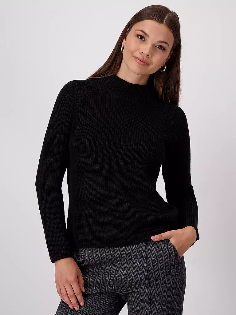MONARI Rollkragenpullover  schwarz