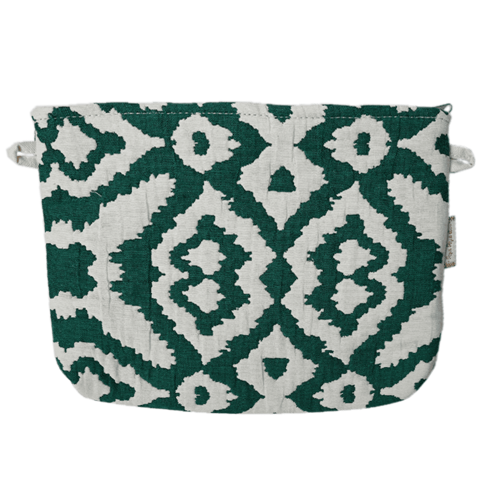 Pochette Tissu Jacquard Vert
