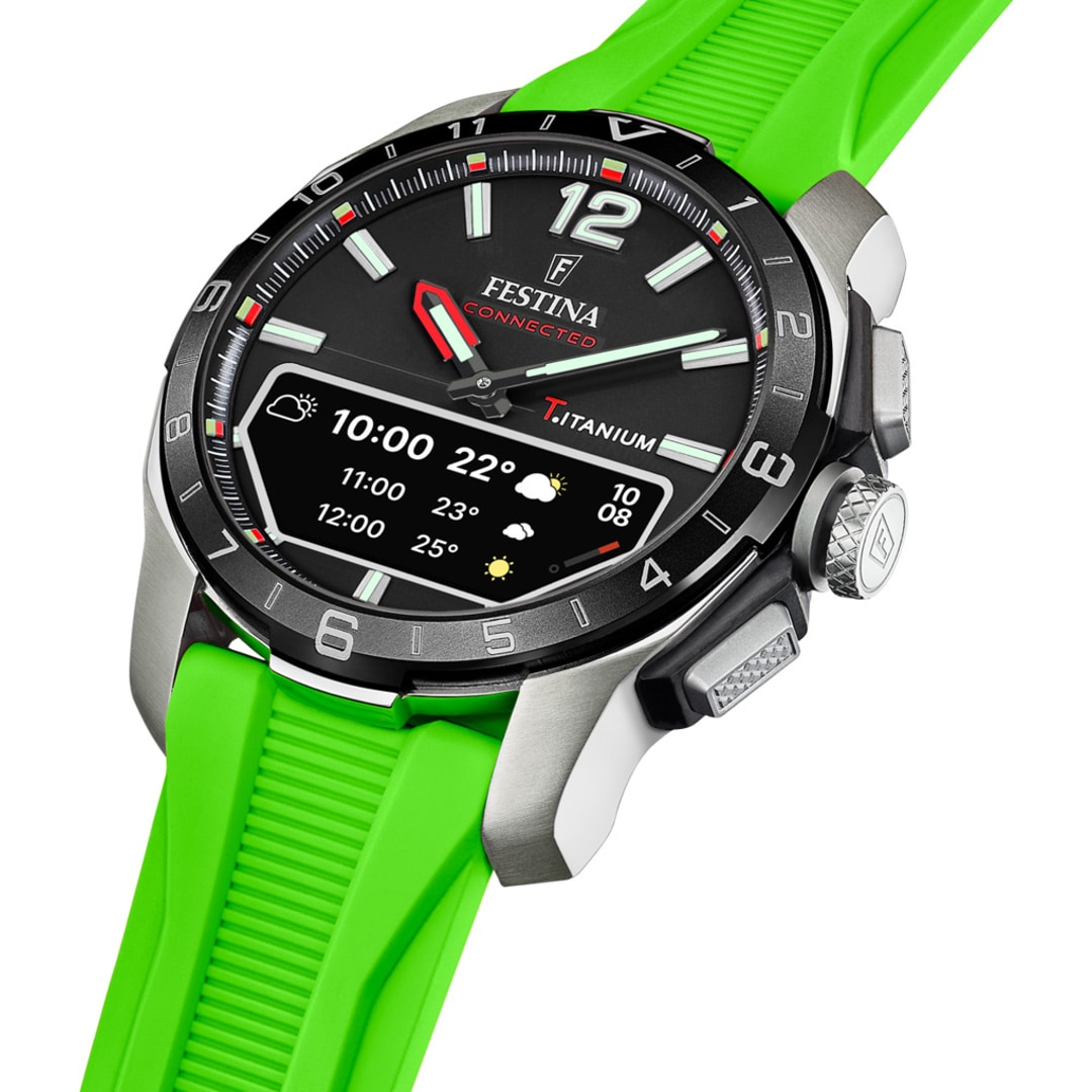 Festina Connected D Titan Schwarz / Grün Ø 44 mm