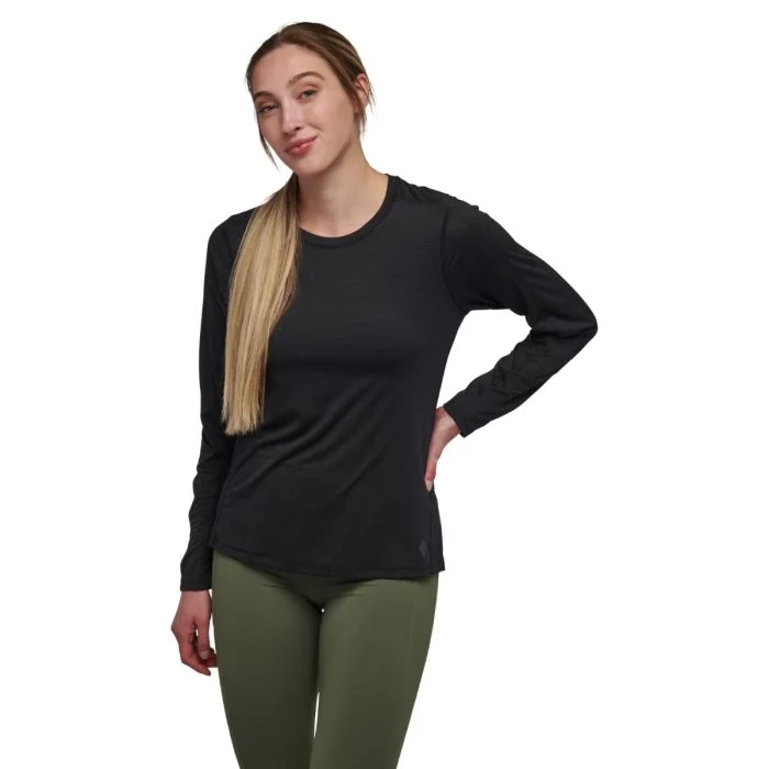 Black Diamond Dame Trøjer Lightwire LS Tee Sort