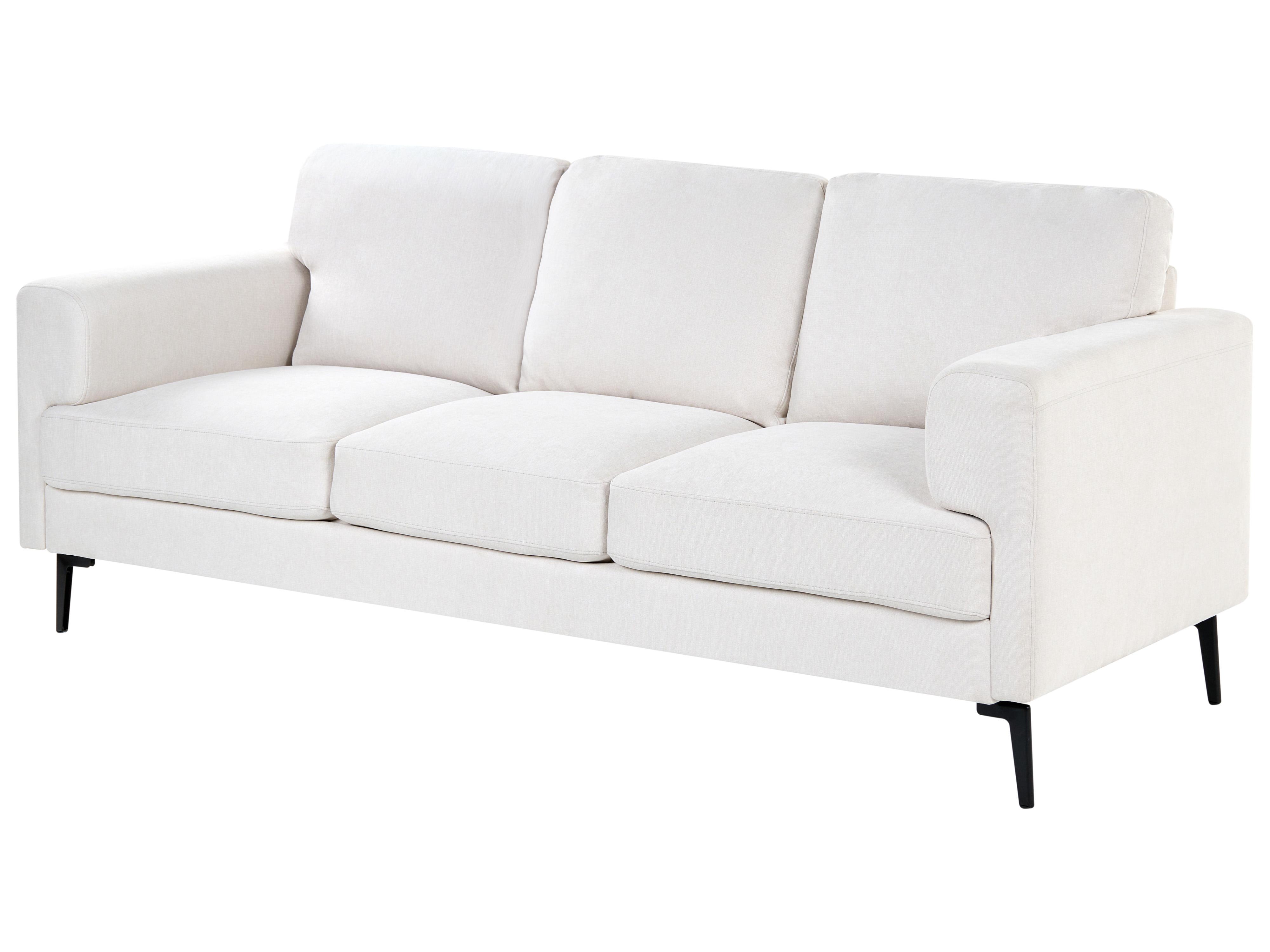 Bank 3-zits LOUSTO Stof Lichtbeige