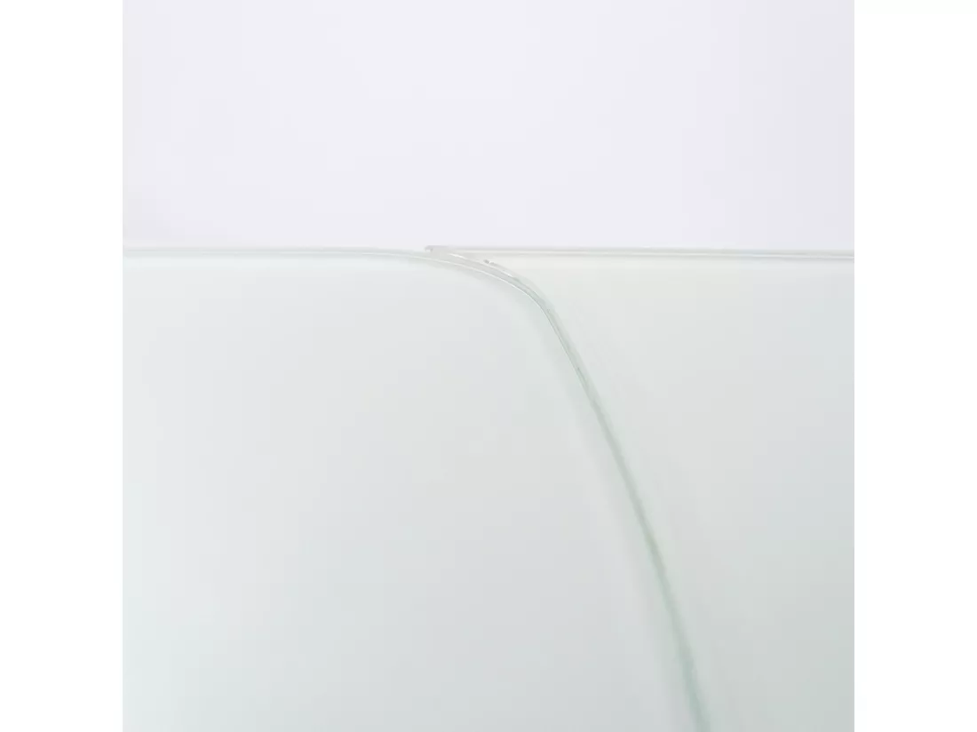 Phil Table extensible (140/210 x 90) en verre trempé blanc