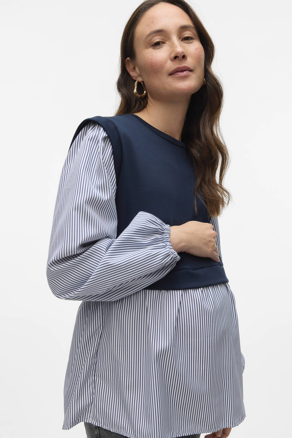 MAMALICIOUS zwangerschaps blousetop blauw