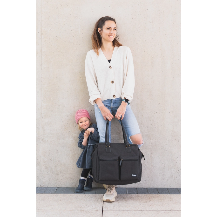 Fillikid Wickeltasche Oxford Schwarz