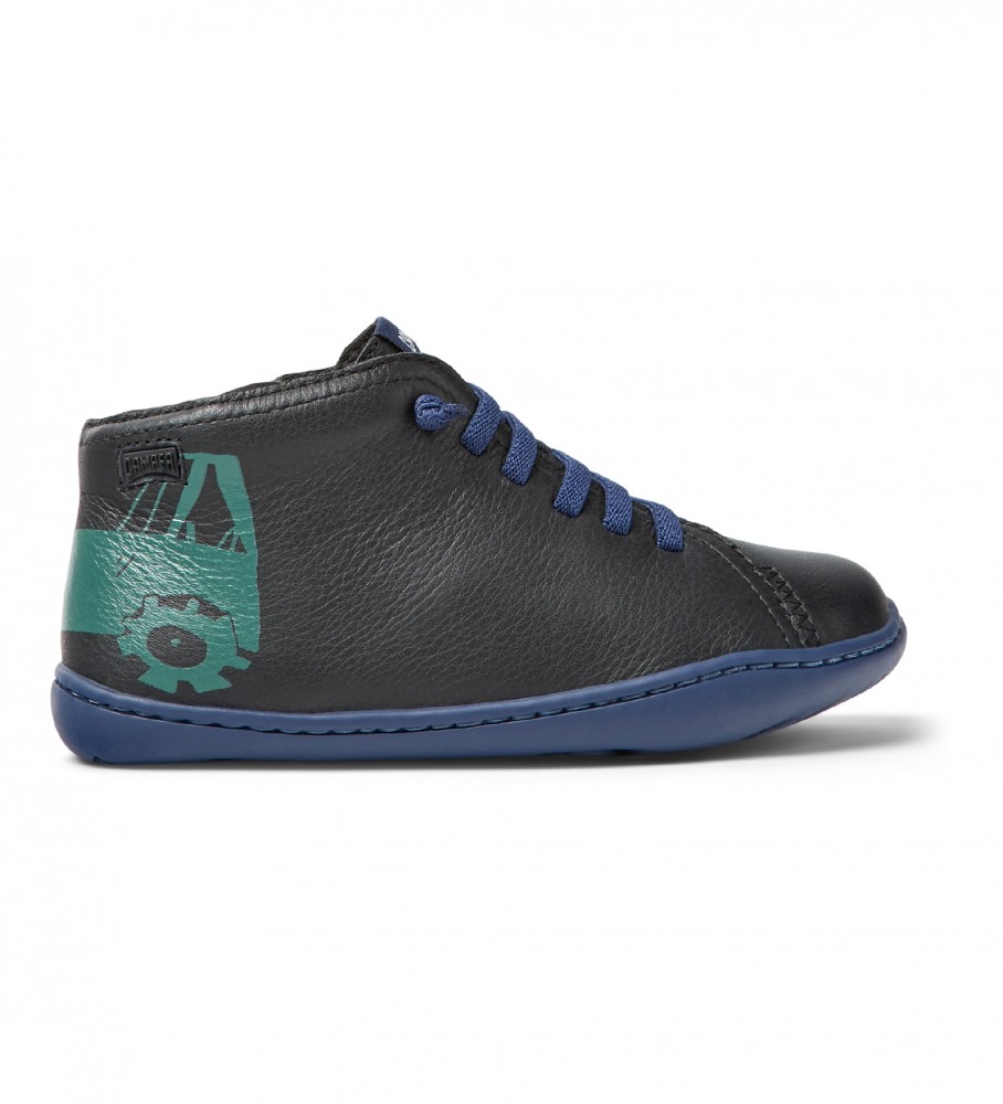 Tênis de couro Camper Peu Cami Twins, preto