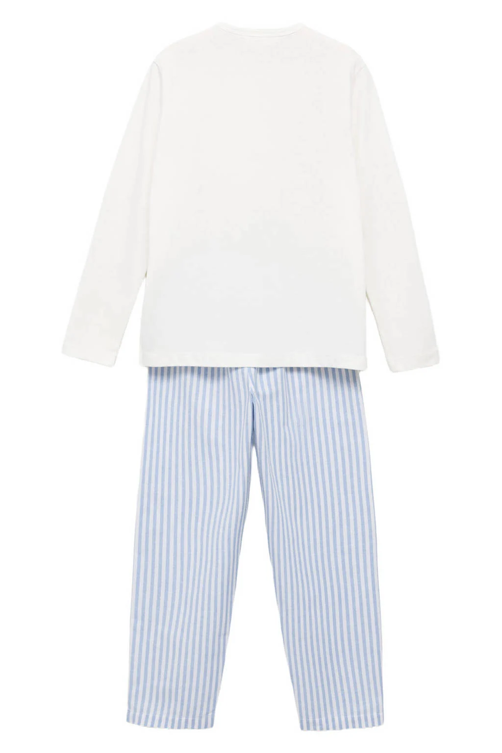 Mango Kids pyjama lichtblauw/wit