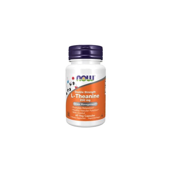 Now Double Strength L-theanine 200 Mg 60 Cápsulas
