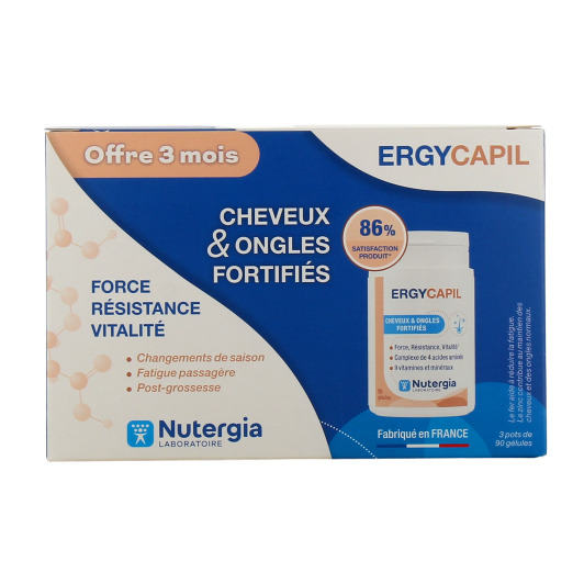 Ergycapil Nutergia ongles et cheveux fortifiés - Complément alimentaire