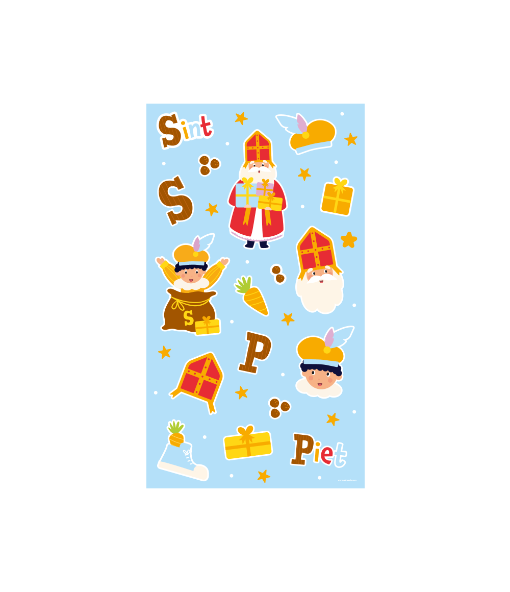 Sinterklaas Stickervellen 4st