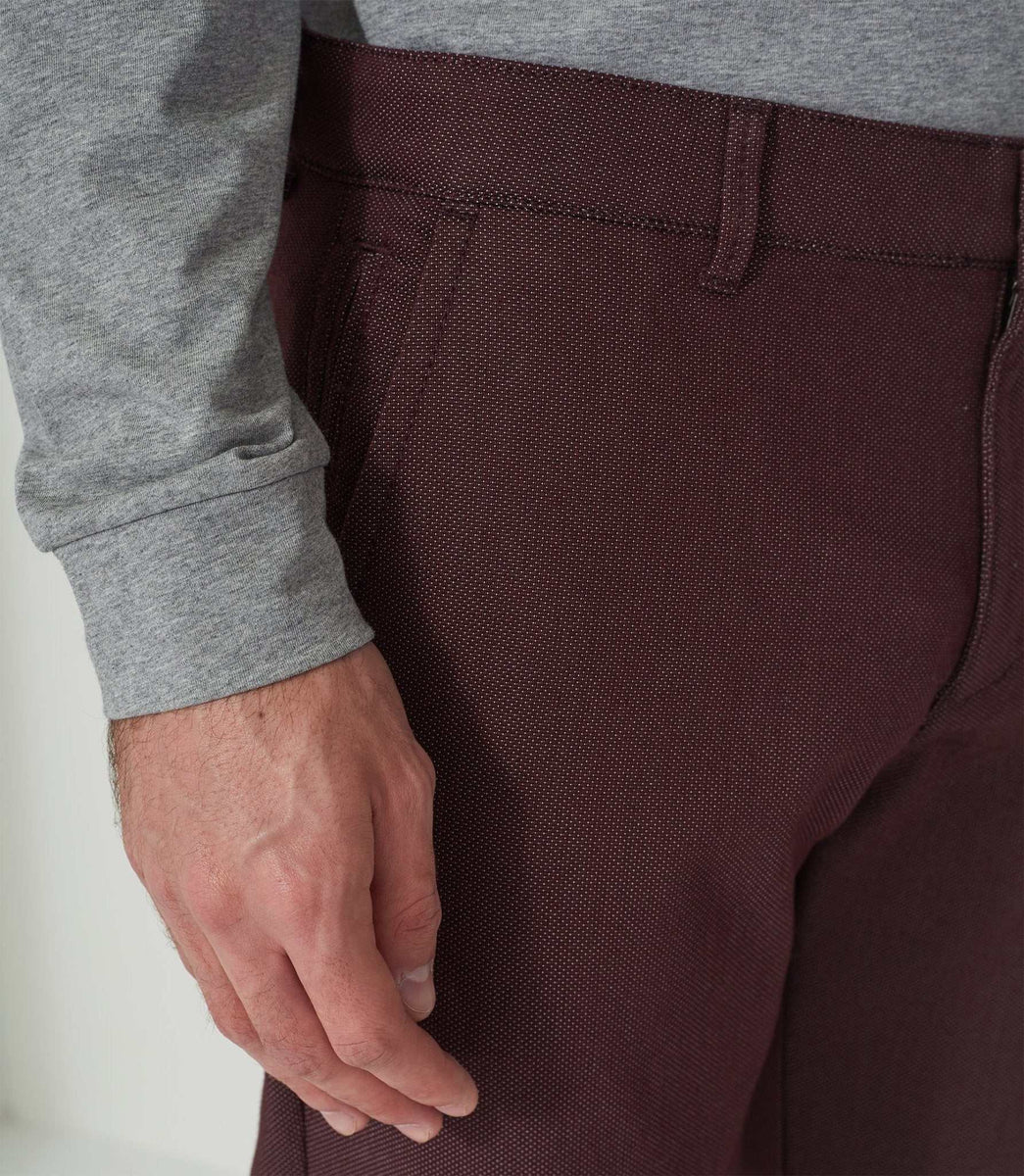 Pantalon casual bordeaux 