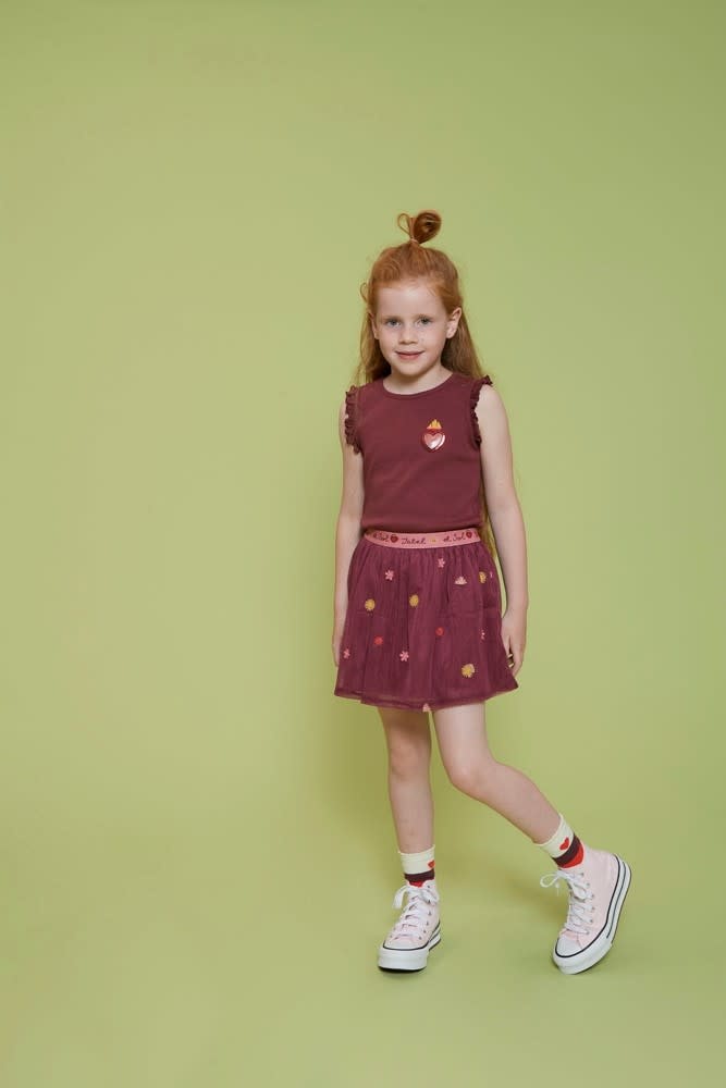 Jubel Jubel rok tule - Salsa Sunset bordeaux