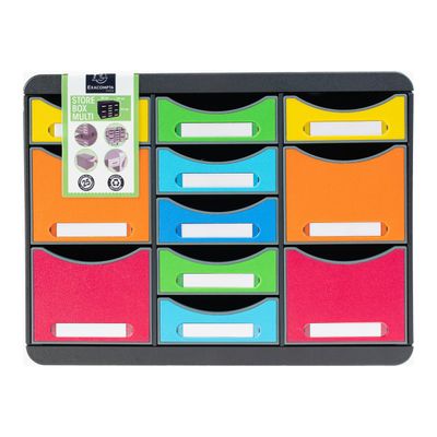 Exacompta Iderama - Module de classement 11 tiroirs - arlequin/noir